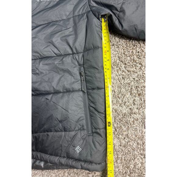 Columbia Omni-Heat Interchange Puffer Jacket Gray Thermal Reflective Sz L Men - Picture 9 of 12